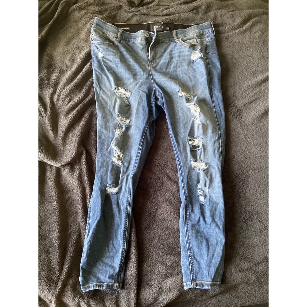 Distressed jeans
